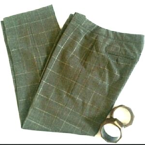 BCBG MAX AZRIA Gold Plaid Pants